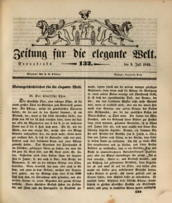 Zeitung für die elegante Welt Samstag 9. Juli 1842