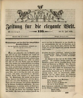 Zeitung für die elegante Welt Montag 11. Juli 1842