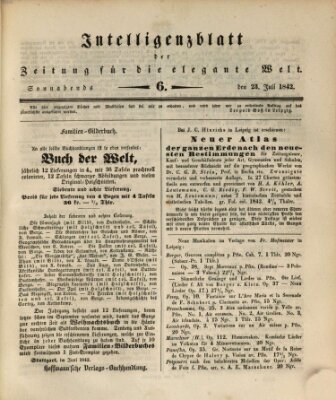 Zeitung für die elegante Welt Samstag 23. Juli 1842