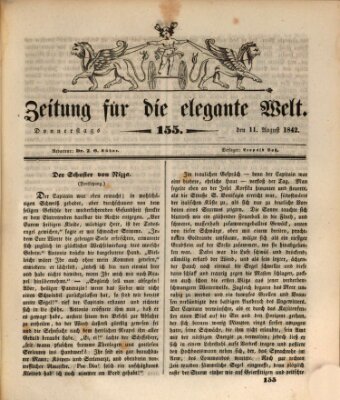 Zeitung für die elegante Welt Donnerstag 11. August 1842