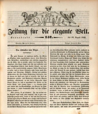 Zeitung für die elegante Welt Samstag 13. August 1842