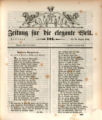 Zeitung für die elegante Welt Freitag 19. August 1842