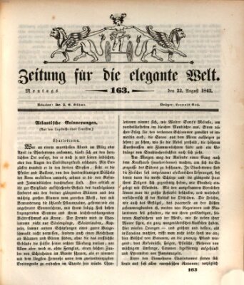 Zeitung für die elegante Welt Montag 22. August 1842