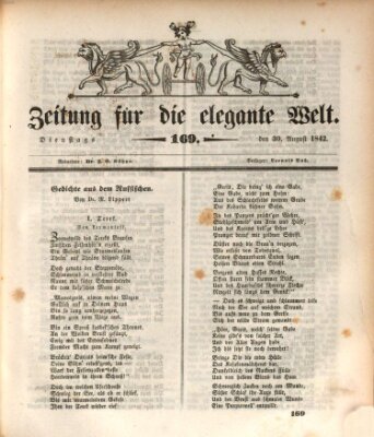 Zeitung für die elegante Welt Dienstag 30. August 1842