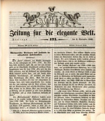 Zeitung für die elegante Welt Freitag 2. September 1842