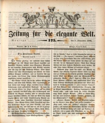 Zeitung für die elegante Welt Montag 5. September 1842