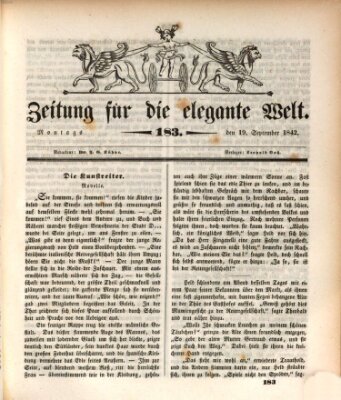 Zeitung für die elegante Welt Montag 19. September 1842