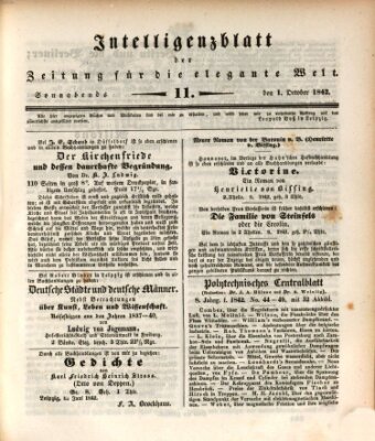 Zeitung für die elegante Welt Samstag 1. Oktober 1842