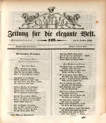 Zeitung für die elegante Welt Samstag 8. Oktober 1842