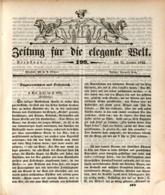 Zeitung für die elegante Welt Dienstag 11. Oktober 1842