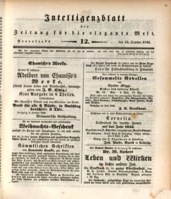 Zeitung für die elegante Welt Samstag 15. Oktober 1842