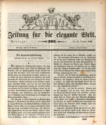 Zeitung für die elegante Welt Montag 17. Oktober 1842