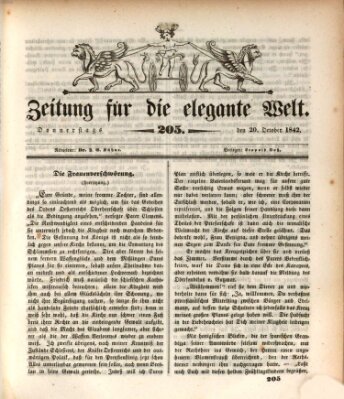 Zeitung für die elegante Welt Donnerstag 20. Oktober 1842