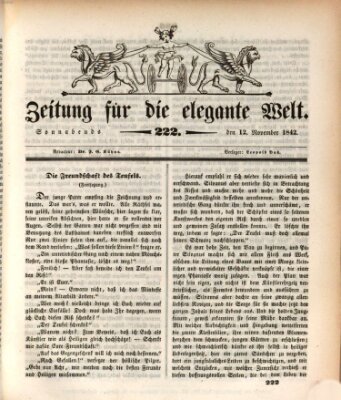Zeitung für die elegante Welt Samstag 12. November 1842