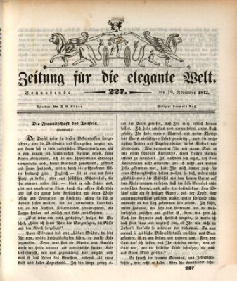 Zeitung für die elegante Welt Samstag 19. November 1842