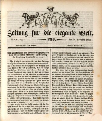 Zeitung für die elegante Welt Montag 28. November 1842