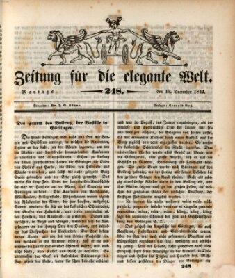 Zeitung für die elegante Welt Montag 19. Dezember 1842