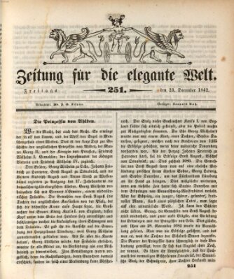 Zeitung für die elegante Welt Freitag 23. Dezember 1842