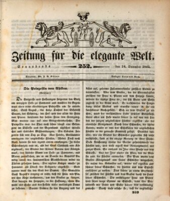 Zeitung für die elegante Welt Samstag 24. Dezember 1842