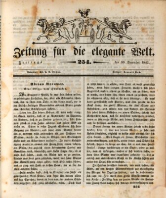 Zeitung für die elegante Welt Freitag 30. Dezember 1842