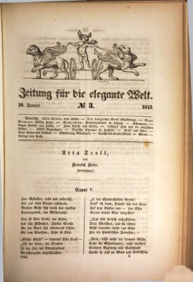 Zeitung für die elegante Welt Mittwoch 18. Januar 1843