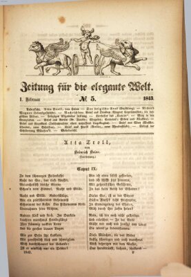 Zeitung für die elegante Welt Mittwoch 1. Februar 1843