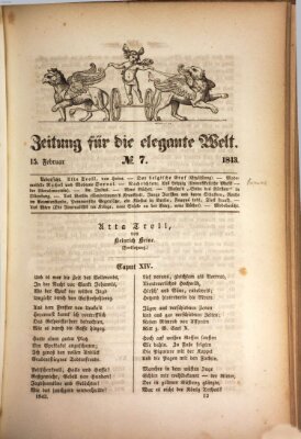 Zeitung für die elegante Welt Mittwoch 15. Februar 1843