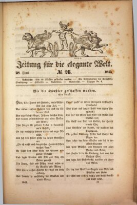 Zeitung für die elegante Welt Mittwoch 28. Juni 1843