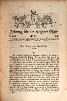 Zeitung für die elegante Welt Mittwoch 2. August 1843