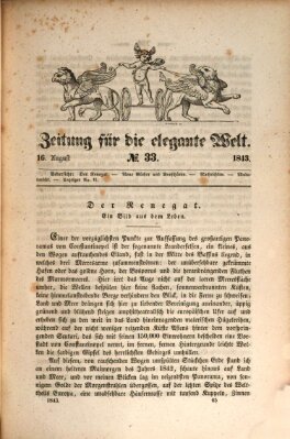 Zeitung für die elegante Welt Mittwoch 16. August 1843