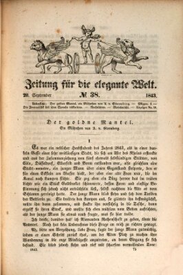 Zeitung für die elegante Welt Mittwoch 20. September 1843