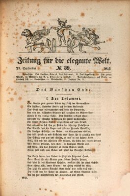 Zeitung für die elegante Welt Mittwoch 27. September 1843