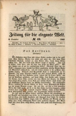 Zeitung für die elegante Welt Mittwoch 6. Dezember 1843