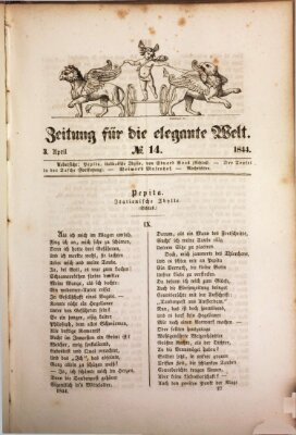 Zeitung für die elegante Welt Mittwoch 3. April 1844