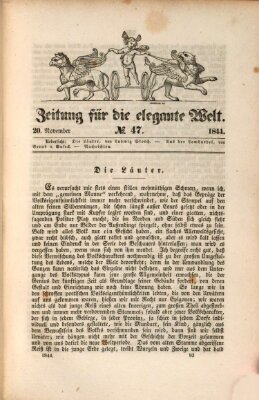 Zeitung für die elegante Welt Mittwoch 20. November 1844