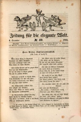 Zeitung für die elegante Welt Mittwoch 4. Dezember 1844