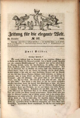 Zeitung für die elegante Welt Mittwoch 25. Dezember 1844