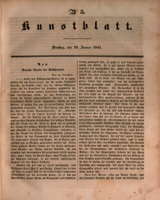 Morgenblatt für gebildete Leser. Kunstblatt (Morgenblatt für gebildete Stände) Dienstag 19. Januar 1841