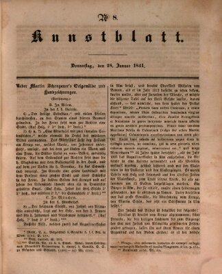 Morgenblatt für gebildete Leser. Kunstblatt (Morgenblatt für gebildete Stände) Donnerstag 28. Januar 1841