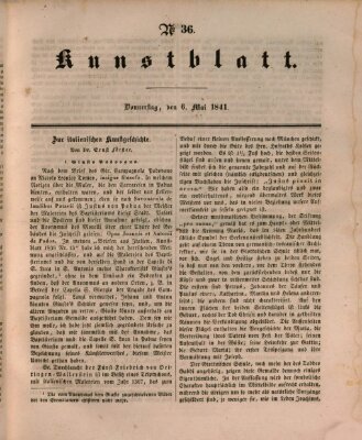 Morgenblatt für gebildete Leser. Kunstblatt (Morgenblatt für gebildete Stände) Donnerstag 6. Mai 1841