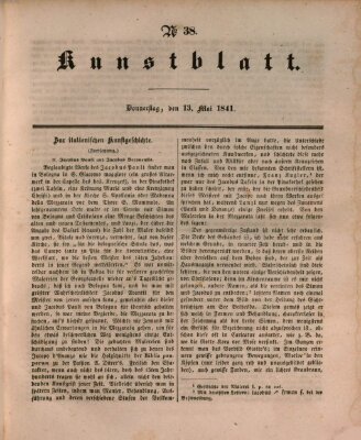 Morgenblatt für gebildete Leser. Kunstblatt (Morgenblatt für gebildete Stände) Donnerstag 13. Mai 1841