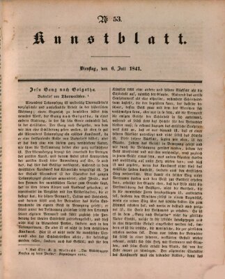 Morgenblatt für gebildete Leser. Kunstblatt (Morgenblatt für gebildete Stände) Dienstag 6. Juli 1841