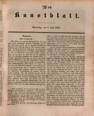 Morgenblatt für gebildete Leser. Kunstblatt (Morgenblatt für gebildete Stände) Donnerstag 8. Juli 1841