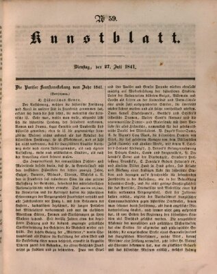 Morgenblatt für gebildete Leser. Kunstblatt (Morgenblatt für gebildete Stände) Dienstag 27. Juli 1841