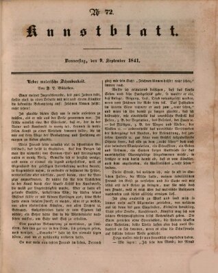 Morgenblatt für gebildete Leser. Kunstblatt (Morgenblatt für gebildete Stände) Donnerstag 9. September 1841