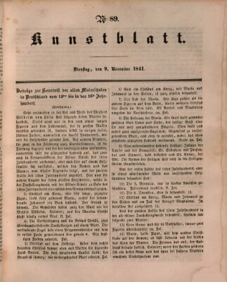Morgenblatt für gebildete Leser. Kunstblatt (Morgenblatt für gebildete Stände) Dienstag 9. November 1841