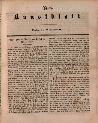 Morgenblatt für gebildete Leser. Kunstblatt (Morgenblatt für gebildete Stände) Dienstag 30. November 1841