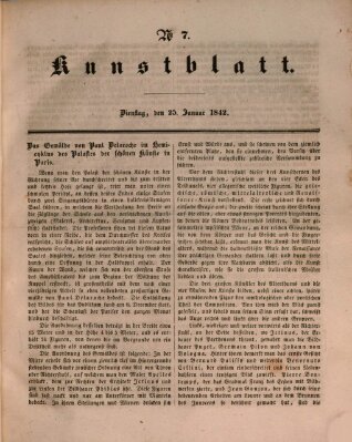 Morgenblatt für gebildete Leser. Kunstblatt (Morgenblatt für gebildete Stände) Dienstag 25. Januar 1842