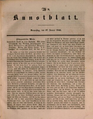 Morgenblatt für gebildete Leser. Kunstblatt (Morgenblatt für gebildete Stände) Donnerstag 27. Januar 1842