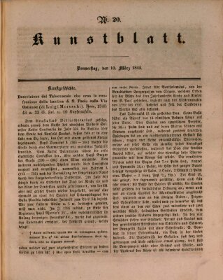 Morgenblatt für gebildete Leser. Kunstblatt (Morgenblatt für gebildete Stände) Donnerstag 10. März 1842